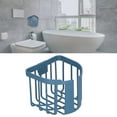 thumbnail image 4 of Tissue NoPunch Toilet Shelf Large Capacity WallMounted Bathroom Toilet Paper Holder For HomeDark Blue, 4 of 8