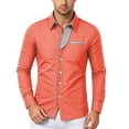 thumbnail image 3 of Enjoytime Button Down Shirt Men Fashion Business Casual Dress Collared Long Sleeve Shirts with Pocket, 3 of 6