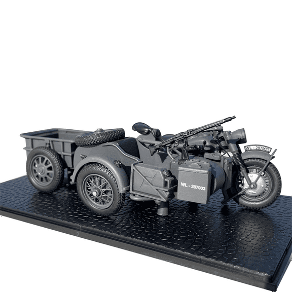 High Simulation 1:24 German WWII R75 Panzerfaust 30 Motorcycle Model Retro Decor for Collectors and Enthusiasts