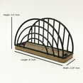 thumbnail image 2 of nu steel metal Wire Classic Arc Collection Napkin Holder – Napkin Holders for Tables, Farmhouse Napkins Holder, Dining Table Napkin Holders for Kitchen, Matte black and wooden base, 2 of 4