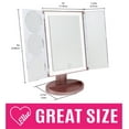 thumbnail image 6 of Love, Ellie Giselle LED Trifold Makeup Mirror, 5X Magnification, Marble Finish, 6 of 8