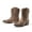 BROWN, variant on DREAM PAIRS Women's Cowboy Cowgirl Western Ankle Boots Low Chunky Heels Square Toe Fall Short Booties Shoes