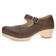 thumbnail image 1 of Zapatos Dansko Lilah Mary Jane Zueco Ligero de Cuero Color Tan, 1 of 7