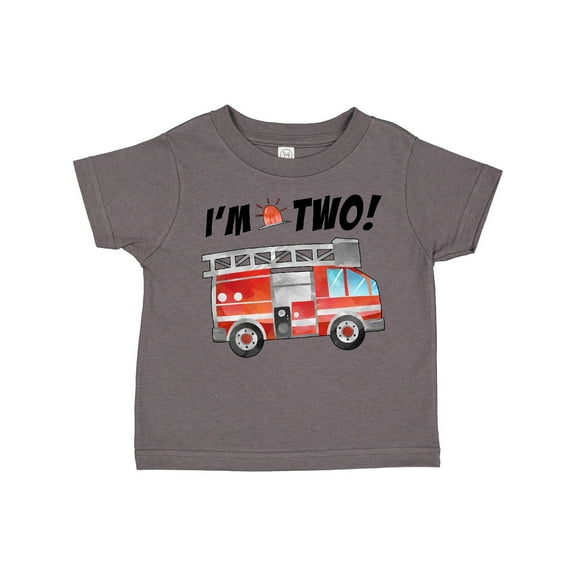Inktastic I'm 2 Fire Truck 2nd Birthday Boys or Girls Toddler T-Shirt