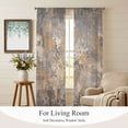 thumbnail image 5 of Grey Brown Copper Rust Sheer Curtains 84 Inches Long, Vintage Industrial Mottled Abstract Light Filtering Window Curtains for Living Room, Rod Pocket Voile Sheer Curtain Drapes, 52"W x 84"L, 2 Panels, 5 of 9