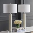 thumbnail image 3 of Safavieh Lighting Collection Ollie Cream Faux Snakeskin 31,5 Pouces Lampe de Table (Lot de 2), 3 of 5