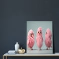 thumbnail image 5 of Rateoe Adorable Pink Fluffy Birds Pattern Decorative Picture – Unique Modern Wall Art, Ready-to-Hang Canvas Print for Home (Vertical), 5 of 6