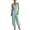 #0323-Light Blue, variant on Pounoo Women's Jumpsuits V Neck Sleeveless Tie Waist Solid Jumpsuit Daily Wear Lightweight Breathable Loose Fit Casual Jumpsuits Gift