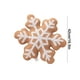 thumbnail image 3 of Cojín Navideño con Forma de Copo de Nieve | Almohada Decorativa Navideña Marrón de Felpa Corta de 42 Cm | Relleno Suave de Microfibra | Lavable a Máquina | Incluye 1 Cojín, 3 of 6