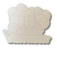 thumbnail image 2 of Unfinished Wood Etched 11th Birthday Balloons Shape | Paint By Line Crafts 10" / 1/8", 2 of 2