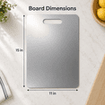 thumbnail image 3 of Titanium Cutting Board - 15"L x 11"W, Double Sided, Non-Toxic, Durable, Dishwasher Safe, 3 of 11