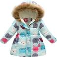 thumbnail image 1 of Veste Matelassée pour Enfants Garçons et Filles Mode Imprimé Dessin Animé Grand Garçon Col Long Veste Matelassée à Capuche, 1 of 5