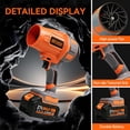 thumbnail image 6 of BIHOO Portable Electric Cordless Leaf Blower, with 2×4.0Ah Lithium Batteries, for Patio Cleaning, Lawn Care, Car, 21V, 6 of 10
