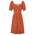 thumbnail image 5 of Astrodome Interior- Orange Sleeveless Dress summer dress korean women woman dress evening, 5 of 7