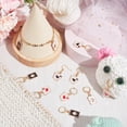 thumbnail image 5 of 12Pcs Alloy Enamel Playing Card Charm Locking Stitch Markers with Gold Tone 304 Stainless Steel Leverback Earring Findings Mixed Color 3.4~3.5cm, 5 of 6