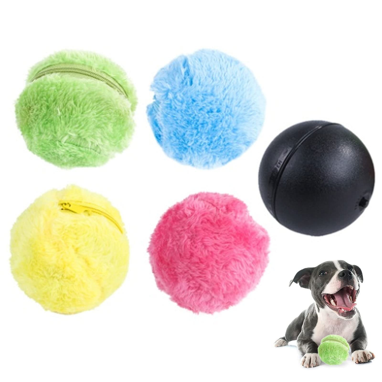 Active Rolling Ball for Dogs, Poof Play Ball for Dogs, Automatic