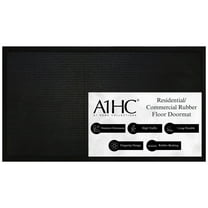 A1HC Natural Rubber Fingertip Entrance Floor Mat, 36"x60", Black Scraper Stud Mat, Premium Non-Slip Door Mat for Home, Garage & Commercial Use