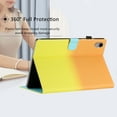 thumbnail image 6 of for iPad 10th Gen 10.9" 2022, Gradient Color PU Leather Folio Stand Magnetic Wallet with Card Pockets [Auto Wake/Sleep] Soft TPU Shockproof Cover for iPad 10th Generation, Orange+Yellow, 6 of 11
