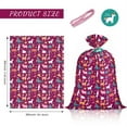 thumbnail image 5 of WRAPAHOLIC 56" Large Christmas Plastic Gift Bag - Animals Party (Llama, Unicorn, Flamingo, Dinosaur) Design for Holiday, Parties, Celebrating, or Any Occasion - 56"H x 36"W, 5 of 5