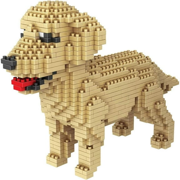 Bits & Pieces Golden Retriever 3D Block Puzzle Model Set, 900 Pieces