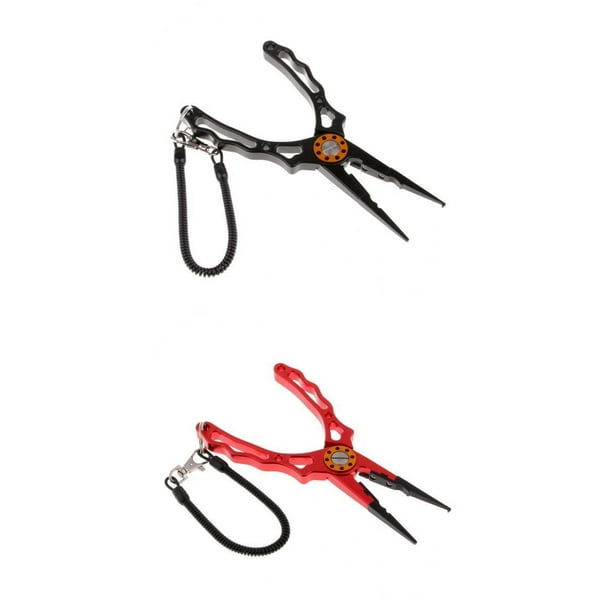2Pcs Fishing Pliers Line Cutter Hook Remover with Lanyard Pouch