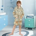 thumbnail image 5 of FORMRS Niños Bathrobe Unisex Hooded Robe Soft Plush Pajamas Sleepwear, Size 4-6T, Deer Pattern, 5 of 7