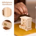 thumbnail image 4 of Shisuyan 2pcs Mini House Wooden Night Table Model Wooden Dollhouse Bedside Table Model Decoration, 4 of 9