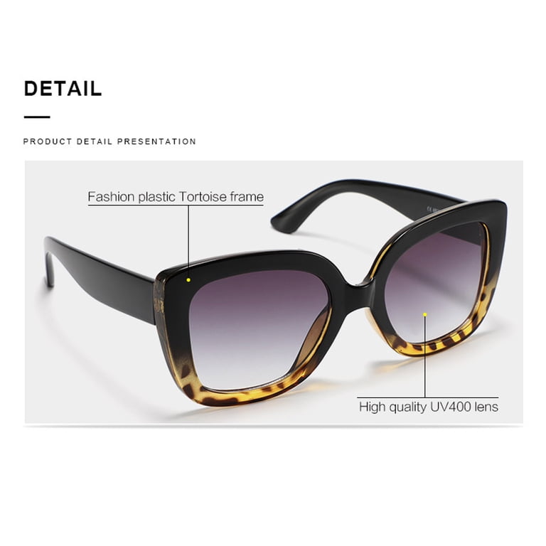 MOJMBSBY Vintage Women Oversized Sunglasses Designer Luxury  display picture 2