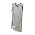 thumbnail image 2 of Bovxnpu Mens Bathrobes, Men's Nightshirt Sleeveless Nightgown Tank Top Soft Loose Sleepwear Lightweight Nightwear Comfy Sleep Shirt, 2 of 7