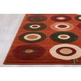 thumbnail image 4 of Handcraft Rugs - Red Rust, Beige, Chocolate, Sage Green, Modern Circle Geometric Pattern Area Rug (Approximately 5 by 7), 4 of 6