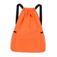 thumbnail image 3 of funtasica Drawstring Backpack Large Lightweight Tear Resistant Portable Drawstring Bag Orange, 3 of 8
