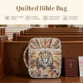 thumbnail image 6 of ZUXONGSY Cross Lion Print Quilted Bible Cover for Women Portable Bible Protective Carrier Portable Journal Case with Pen Holder ChuZU Bag for Daily Commuter, 6 of 7