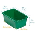 thumbnail image 2 of ECR4Kids Scoop Front Plastic Storage Bins, Multipurpose Organization, Green, 15-Piece, 2 of 9