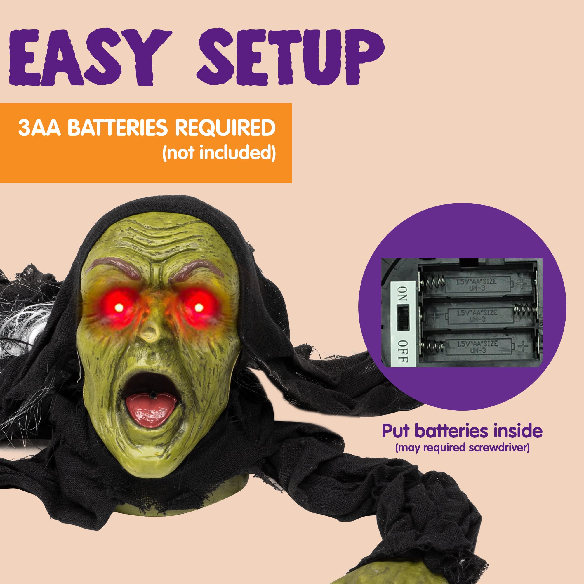 Joyfy 35" Zombie Groundbreaker Halloween Yard Decoration photo 3