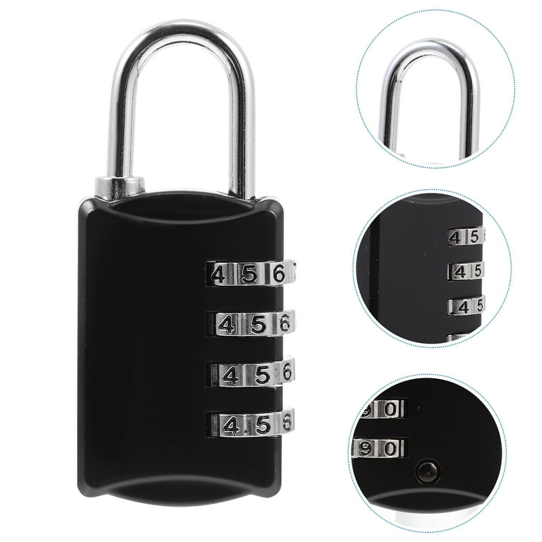 ZHEGE Combination Lock for Locker, 57mm Long Shackle Combo  Locks for Gym Locker, School Lockers, Large Heavy Duty Padlocks with Code  with Big White Numbers, Easy to Read, 4 Digit Locks (