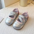 thumbnail image 6 of Girls Flat Sandal Glitter Mary Jane Princess Shoes Sequin Party Wedding Shoes Toddlers Kids Ballet Dress Shoes Birthday Prom Cosplay Dance Shoes Silver 13, 6 of 7