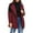 Wine, variant on IROINNID Women's Comfy Mid-Length Coat Solid Color Zip Up Long Sleeve Outwear, Navy