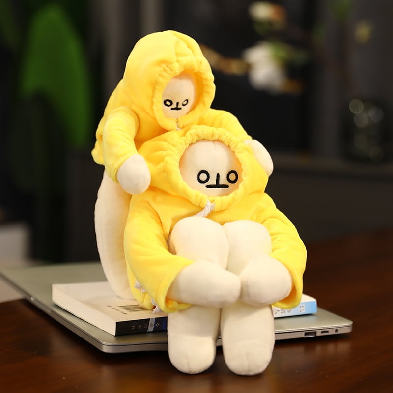 WOONGJANG Stuffed Dolls Yellow Banana Man Plush Toy Funny Korea