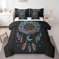 thumbnail image 1 of Ensemble de Literie Attrape-Rêves 7 Pcs Lit en Sac Simple, Ensemble de Literie Boho Floral Mandala Paisley Médaillon Attrape-Rêves Plume avec Couette, 1 of 5