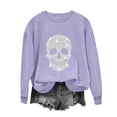 thumbnail image 7 of Wiyuqeen Spooky Season Womens Sweatshirts Halloween Fall Sweat Shirts Long Sleeve Crew Neck Thin Fleece Graphic Pullover Holiday Party Outfits S-XXL, 7 of 7