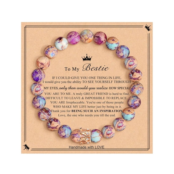 YYKihy Natural Stone Beaded Bracelet For Women Gift Bracelet For Mom/good Friend/sister/teacher/ Stone Rhodolite Bead Gift Bracelet