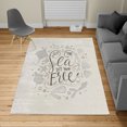 thumbnail image 2 of Nautical Turkish Area Rug, Let the Sea Set You Free Words Shellfish Turtle and Stingray Illustration, Soft Carpet for Living Room Decor with Distressed Look, 4' X 5.7', Dark Tan, by Ambesonne, 2 of 4