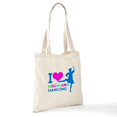 thumbnail image 6 of CafePress - I LOVE Highland Dancing Pink Blue Green P Tote Bag - Unisex Canvas Tote Bag, Beige, 1-Piece, 6 of 6