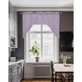 thumbnail image 3 of Purple Solid Color Swag Valances for Windows, Small Curtains Drapes, Aesthetics Contemporary Luxury Kitchen Window Curtains Over Sink Rod Pocket Window Treatment Valance for Bedroom/Bathroom 56"x36", 3 of 5
