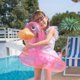 thumbnail image 3 of Children's inflatable pool swimming ring beach transparent duck pool toys swimming water party decorations - pink, 3 of 4