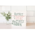 thumbnail image 2 of Happiness Spring Breeze Green Floral 10 x 10 Wood Tabletop Sign Plaque, 2 of 4