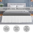 thumbnail image 3 of PiccoCasa Brushed Microfiber Bed Skirt, Elastic Dust Ruffle, Twin Snow White, 3 of 8