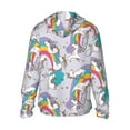 thumbnail image 3 of Kll Unicorn Doingyoga Print Men'S Women’s Upf 50+ Sun Protection Outdoor Hoodie Jacket Long Sleeve Fishing Hiking Performance Shirt- Large, 3 of 8
