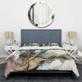 thumbnail image 3 of Designart "Jazz-inspired Grayscale Rhythms I" Abstract Liquid Ink Bedding Covert Set - Modern Black Abstract Bed Set With 1 Sham, 3 of 6