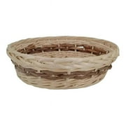 Wald Imports 1324 14 in. Oval Two-Tone Willow Tray